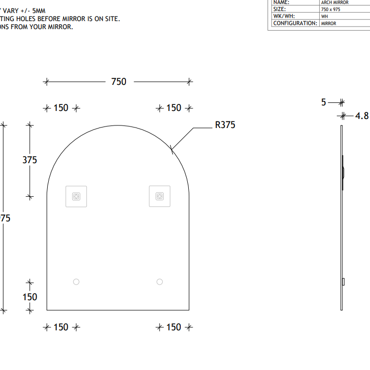 Arch Mirror - ADP | Tile Supplier Sydney