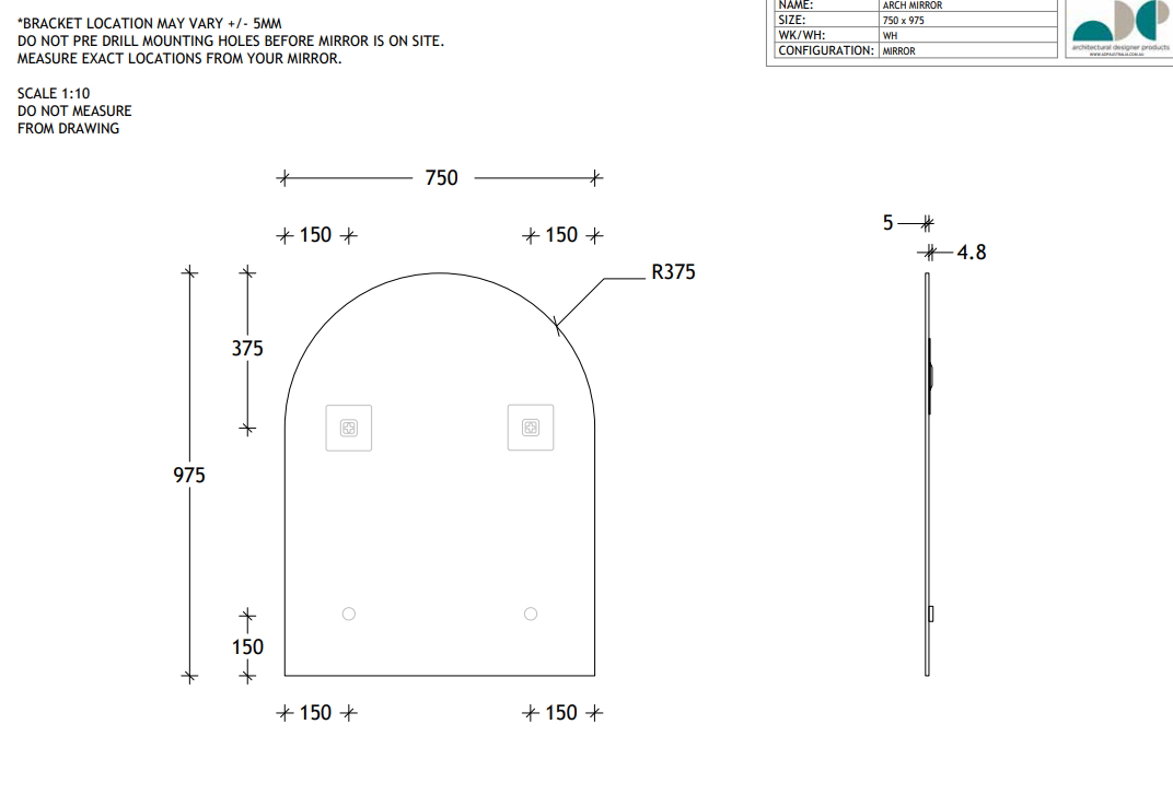 Arch Mirror - ADP | Tile Supplier Sydney