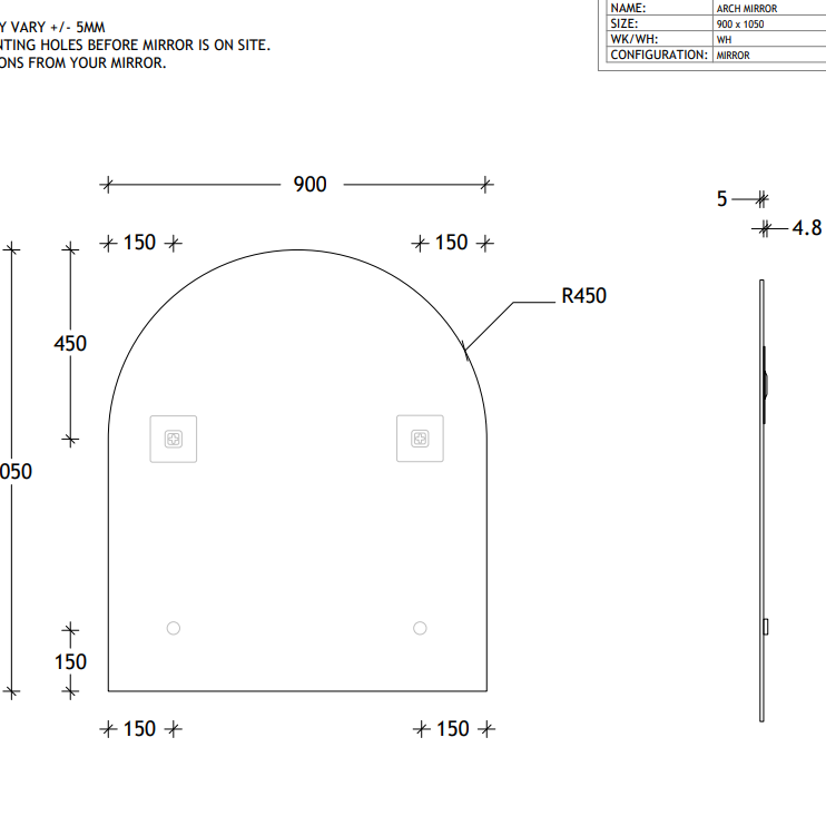 Arch Mirror - ADP | Tile Supplier Sydney