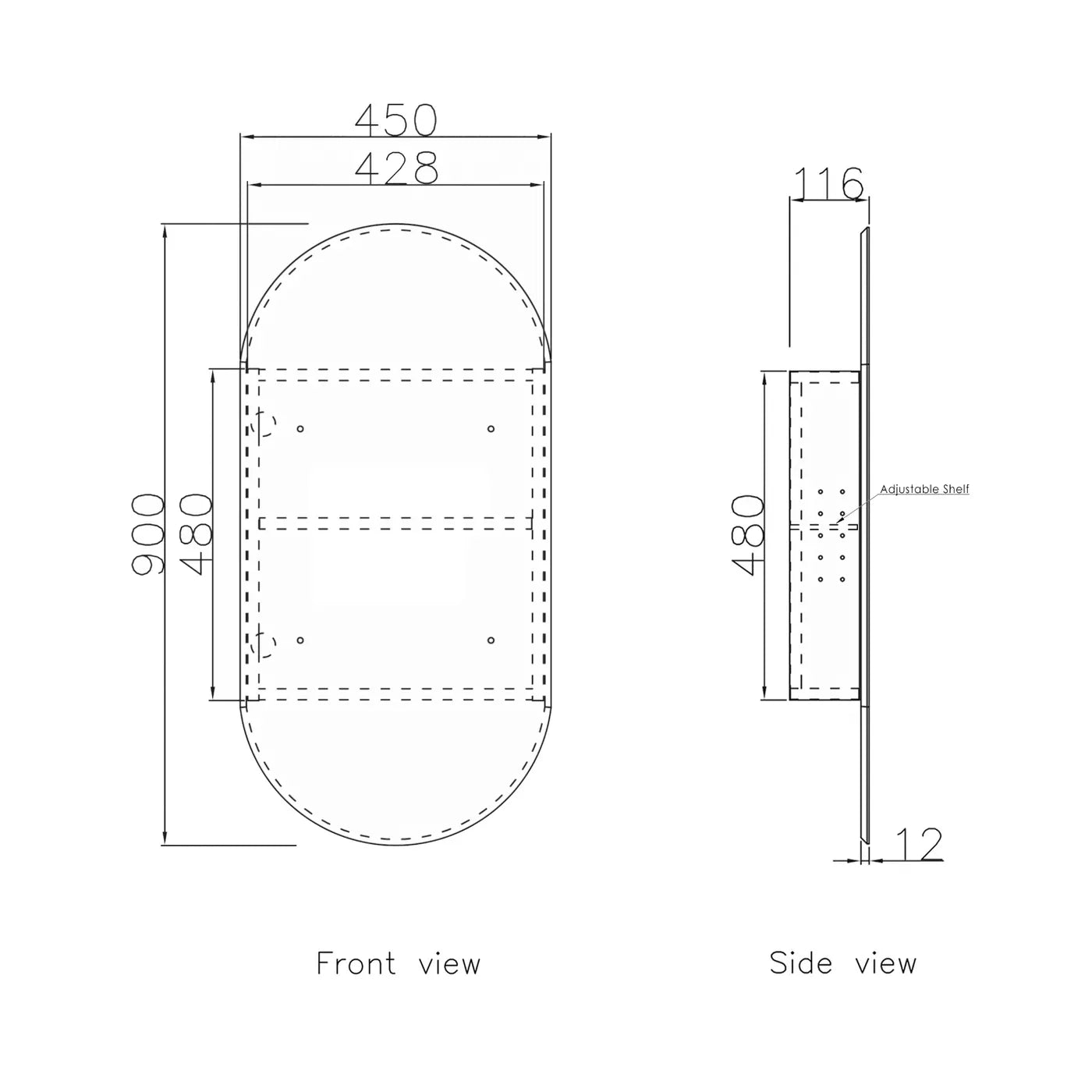 Noosa Shaving Cabinet | Black Oak - Otti | Tile Supplier Sydney