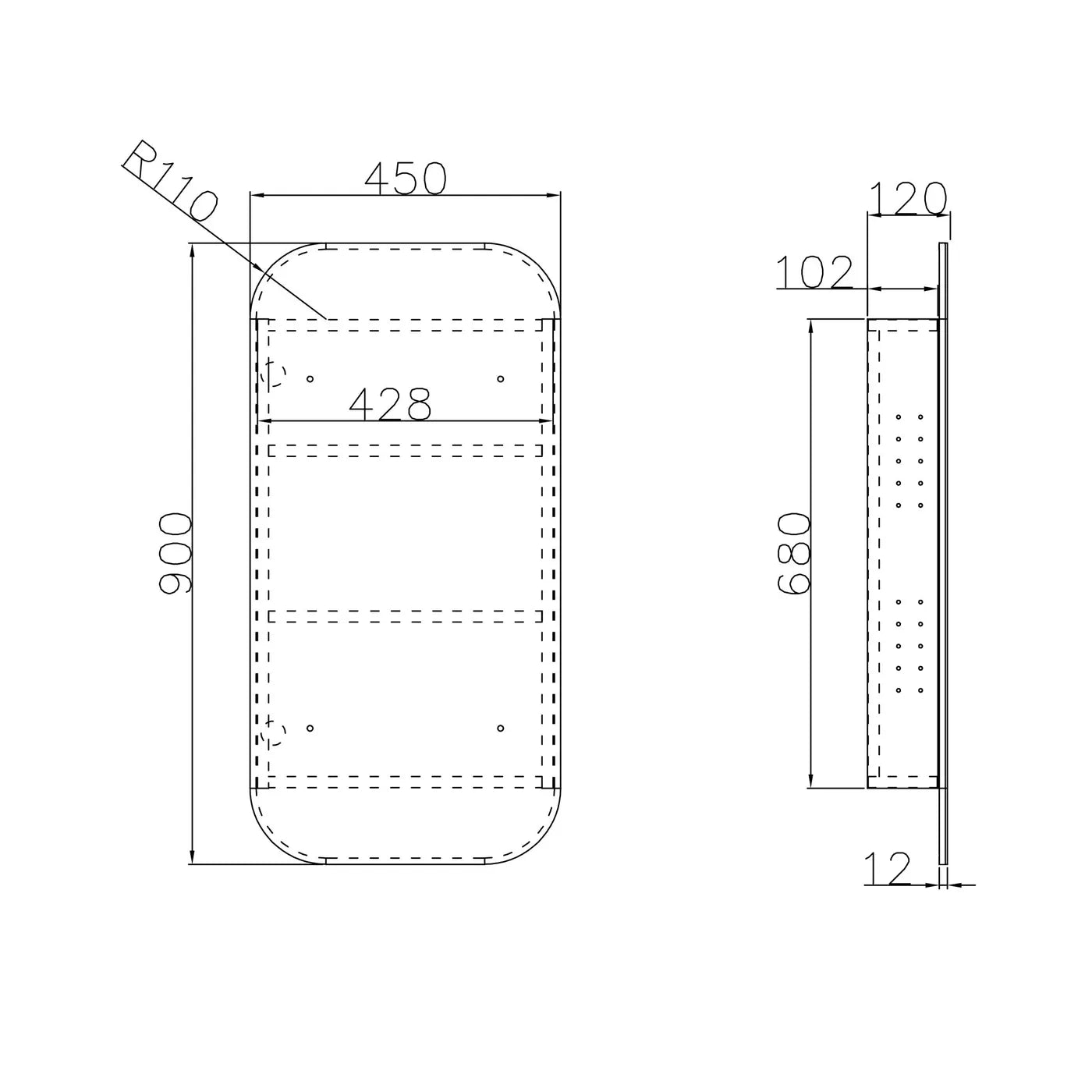 Newport Shaving Cabinet | Black Oak - Otti | Tile Supplier Sydney