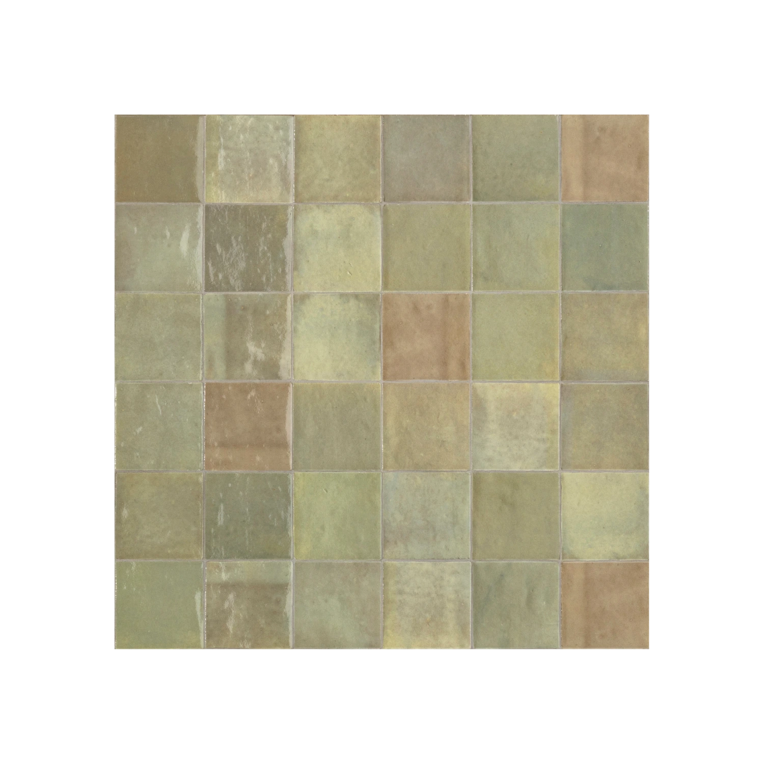 Zellige Salvia Gloss Square Tile - Tilewave | Tile Supplier Sydney