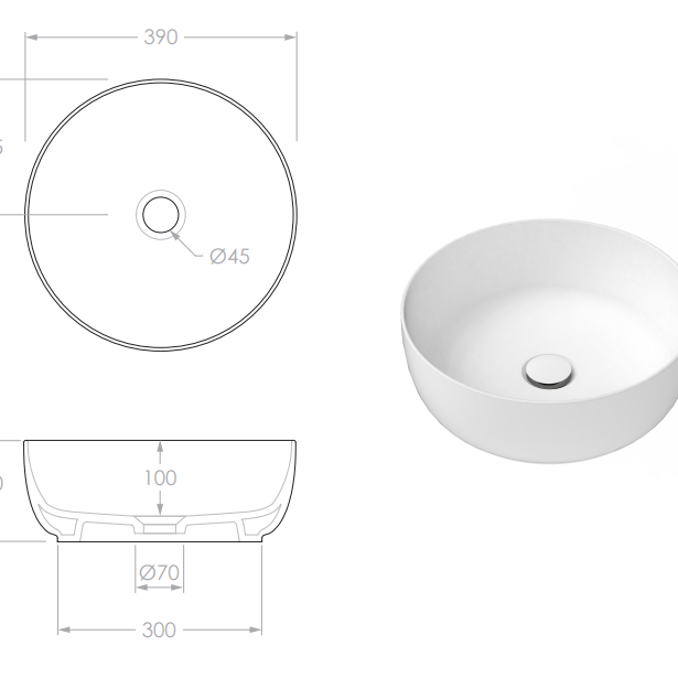 Glam Above Counter Round Basin | Matte Pearl - ADP | Tile Supplier Sydney