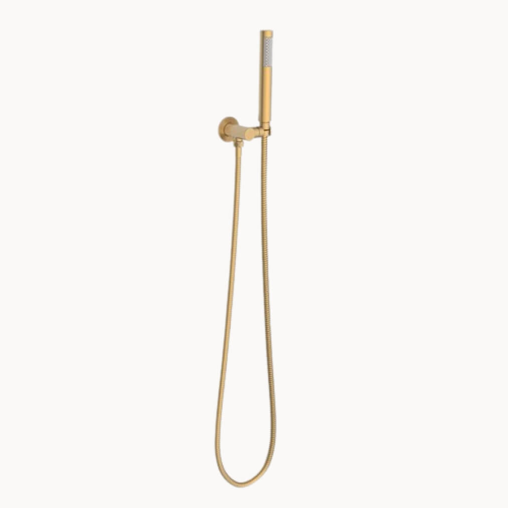 Soul Slimline Hand Shower On Hook Brushed Brass - ADP | Tile Supplier Sydney