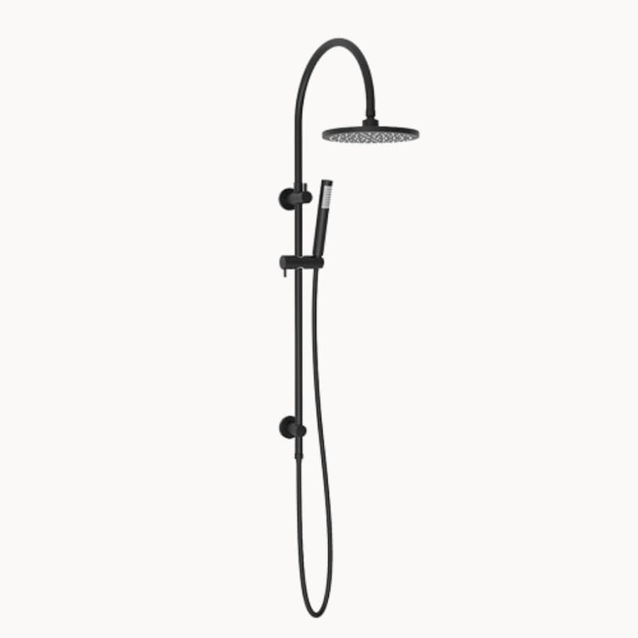 Soul Slimline Gooseneck Shower Set Matte Black - ADP | Tile Supplier Sydney