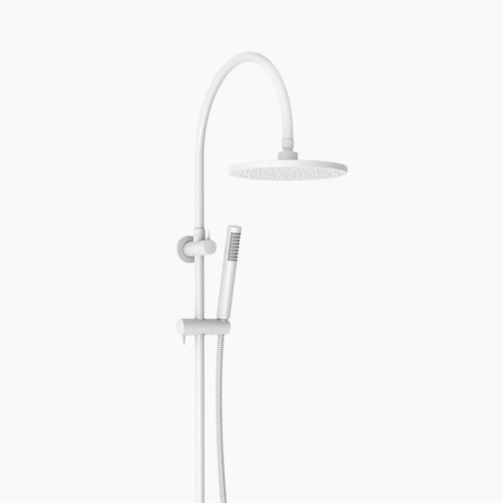 Soul Slimline Gooseneck Shower Set Matte White - ADP | Tile Supplier Sydney
