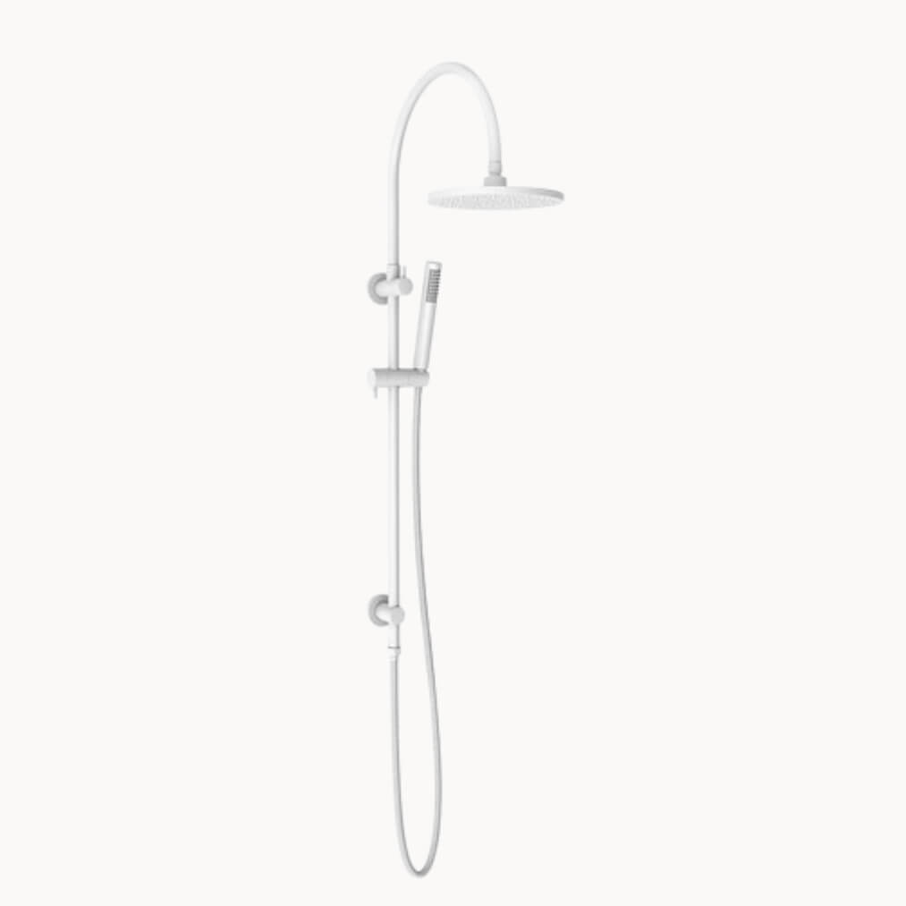 Soul Slimline Gooseneck Shower Set Matte White - ADP | Tile Supplier Sydney