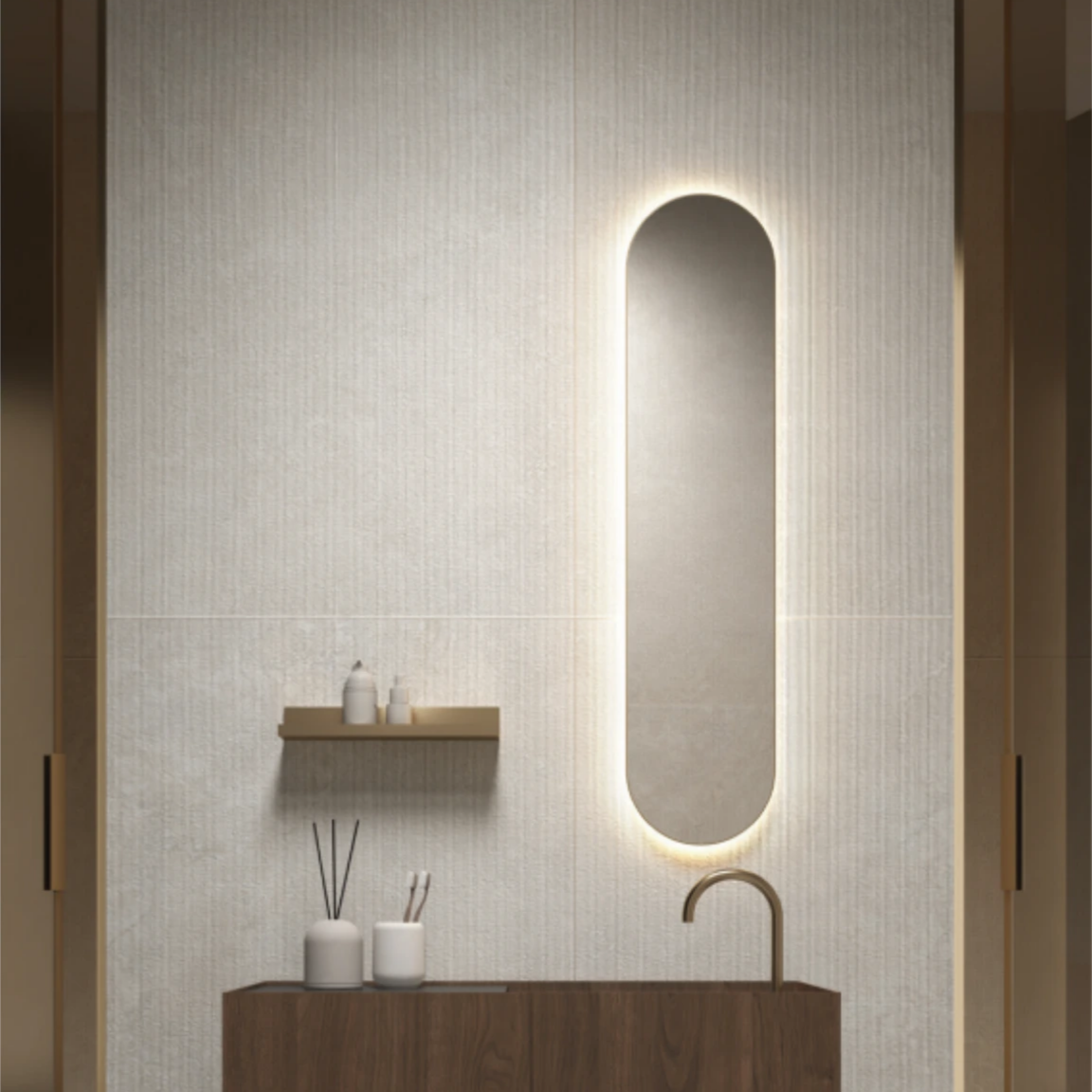 Tufa Xcut 3D Linea Off White Matt Tile - Tilewave | Tile Supplier Sydney