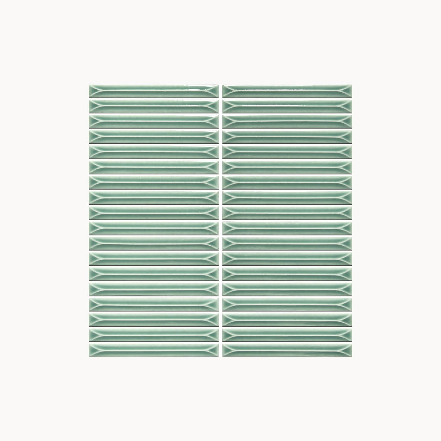 Ukibori Glazed Mosaic Tile 15x145mm Mint Gloss - Tilewave | Tile Supplier Sydney