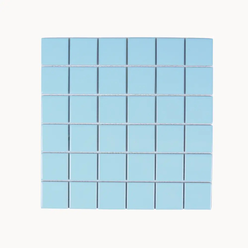 Koala Square Mosaic Tile Gloss Blue 48x48mm - Tilewave | Tile Supplier Sydney