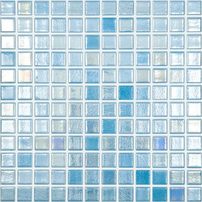 Blue glass mosaic tile pattern - Pool Tiles Sydney