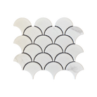 Lagoon Fish Scale Mosaic 74x70mm Matt Carrara - Tilewave | Tile Supplier Sydney