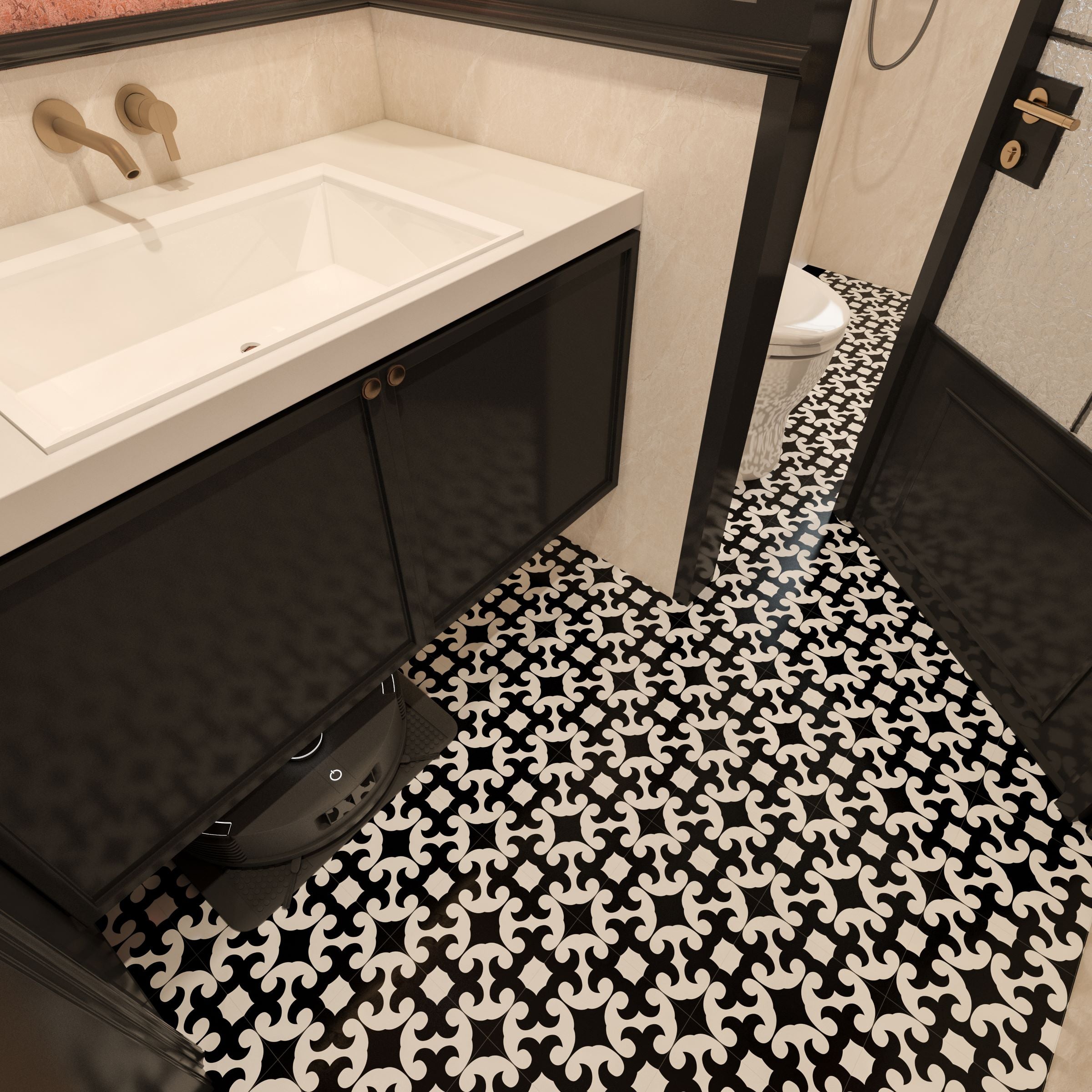 Romance Matt Noir Arabesque - Tilewave | Tile Supplier Sydney