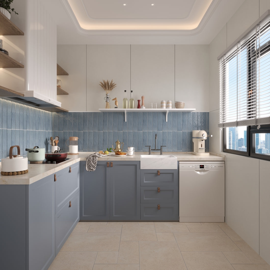 Ripple Subway Tile Cadet Blue - Tilewave | Tile Supplier Sydney