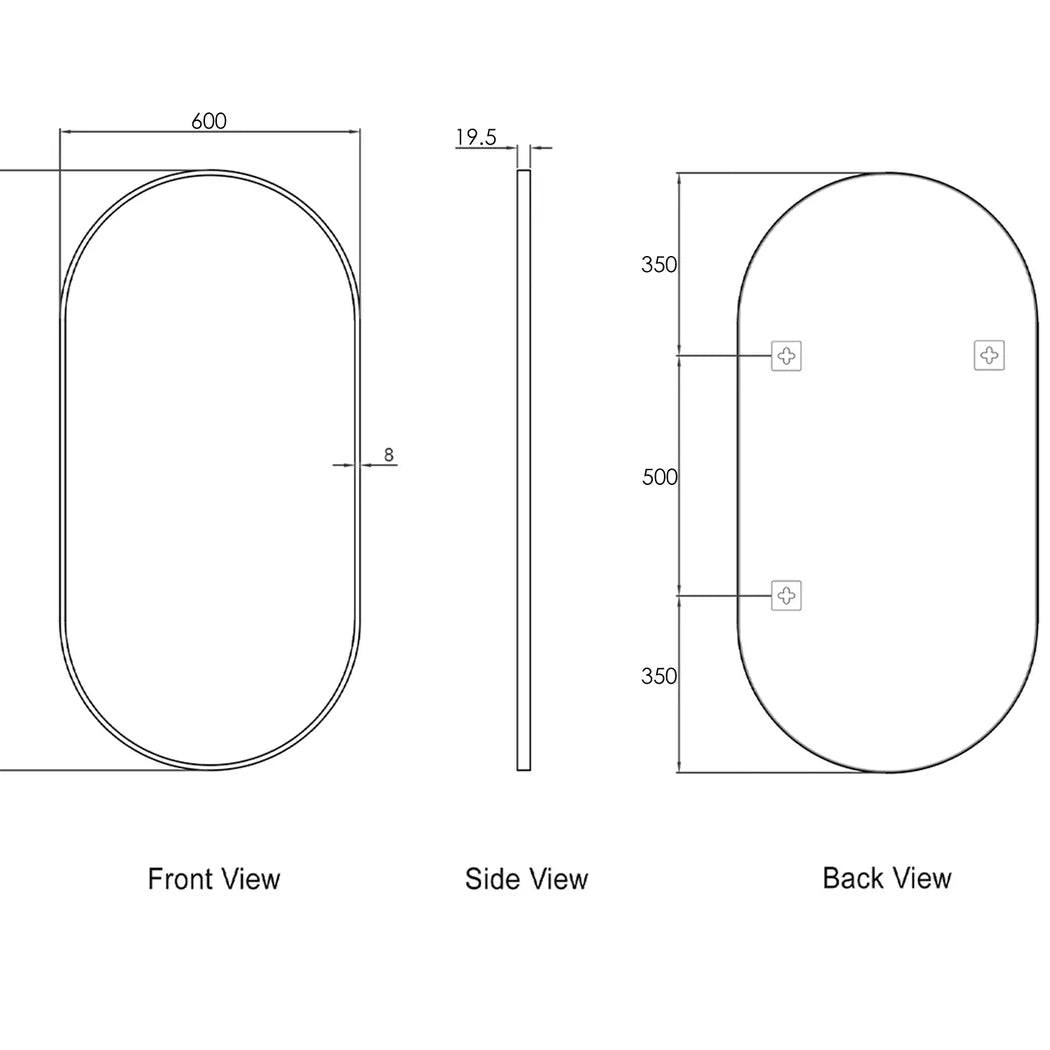 Noosa Framed Mirror | White - Otti | Tile Supplier Sydney