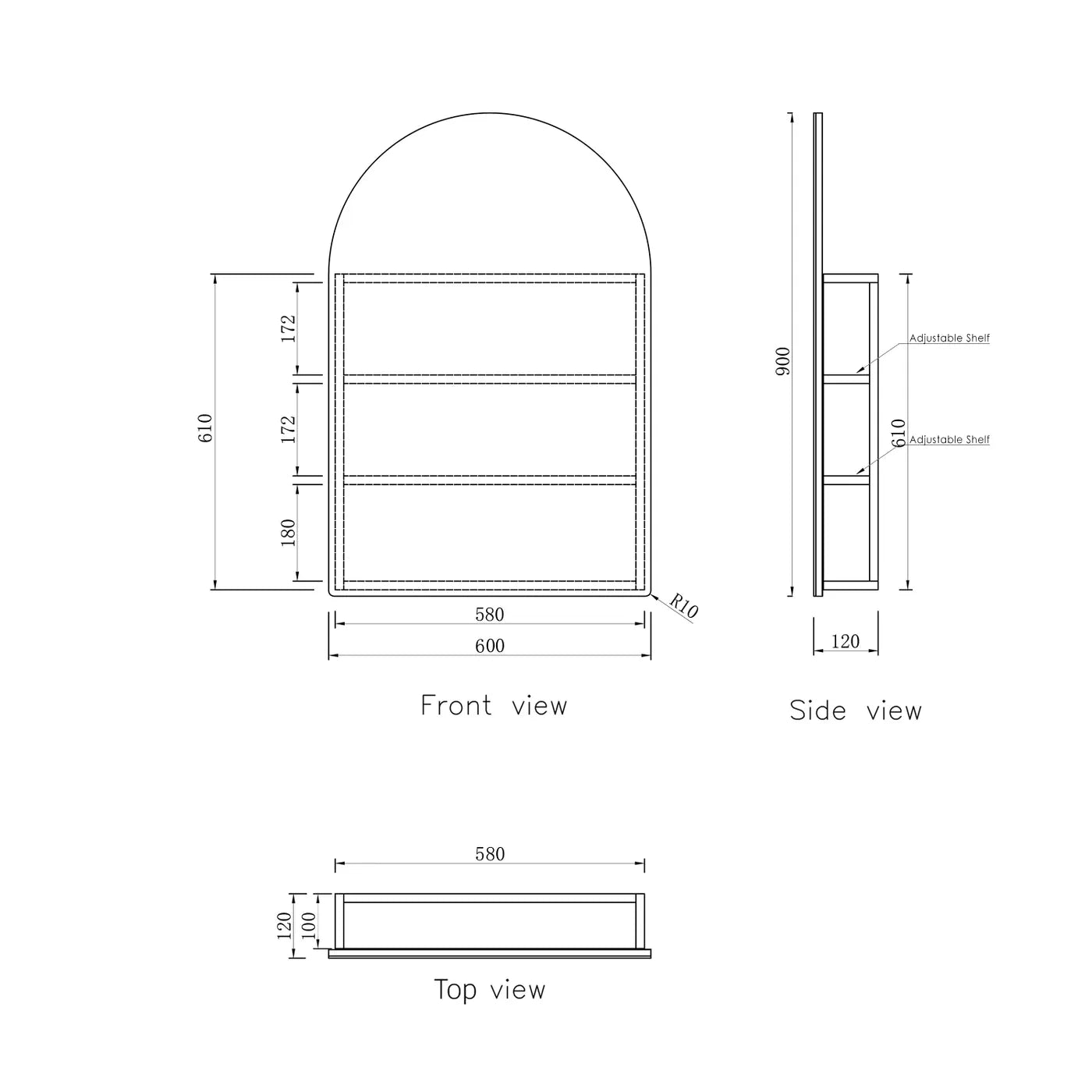 Archie Shaving Cabinet | Black Oak - Otti | Tile Supplier Sydney