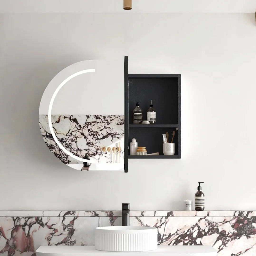 Bondi LED Shaving Cabinet | Black Oak - Otti | Tile Supplier Sydney