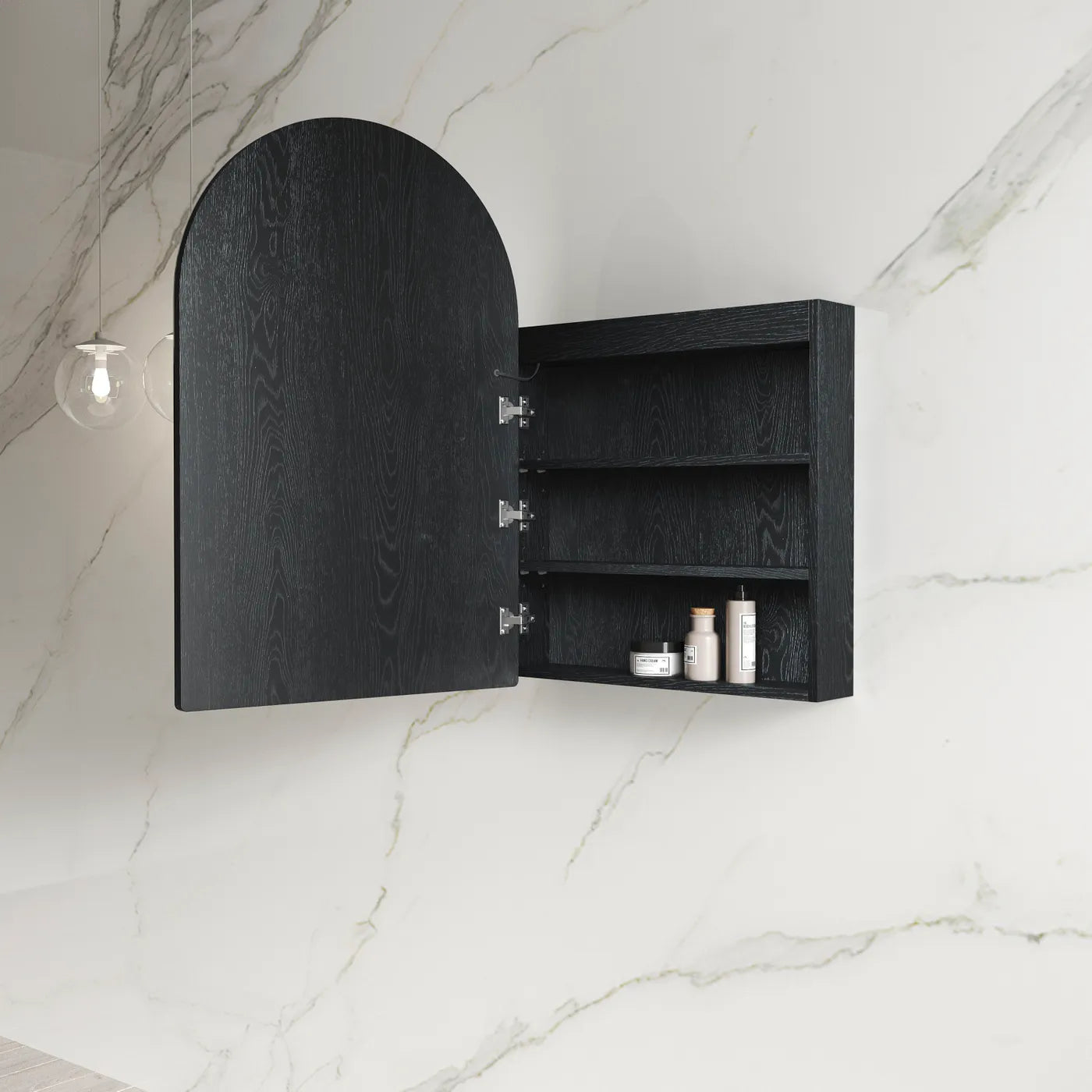 Archie LED Shaving Cabinet | Black Oak - Otti | Tile Supplier Sydney