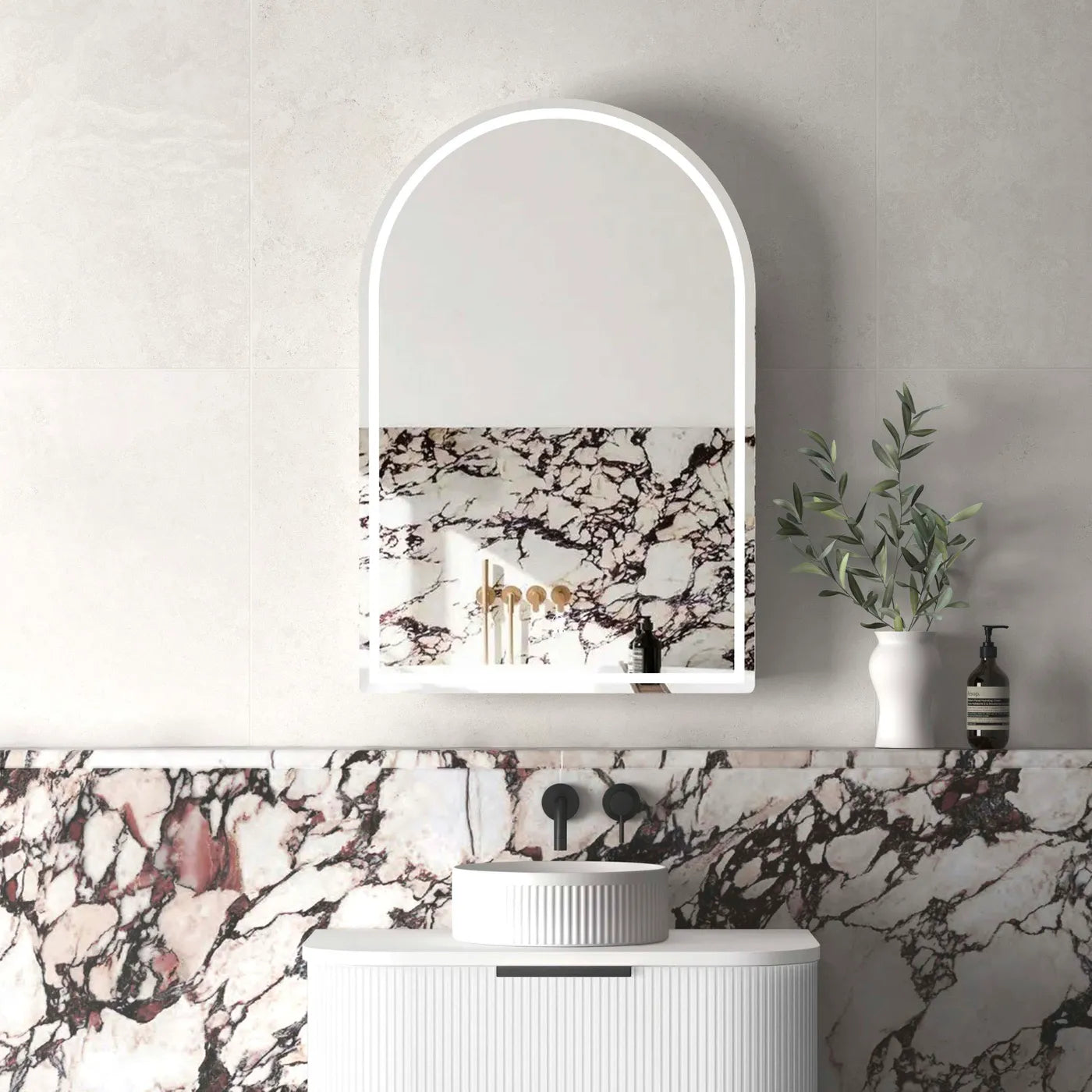 Archie LED Shaving Cabinet | White - Otti | Tile Supplier Sydney