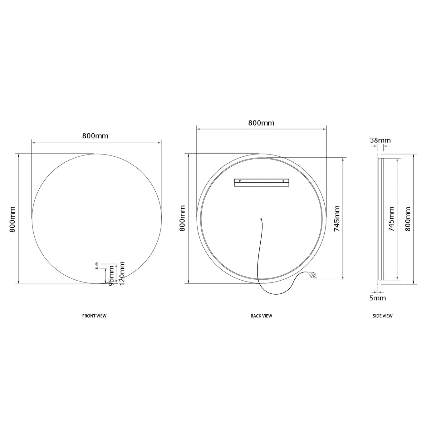 Bondi LED Mirror | Frameless - Otti | Tile Supplier Sydney
