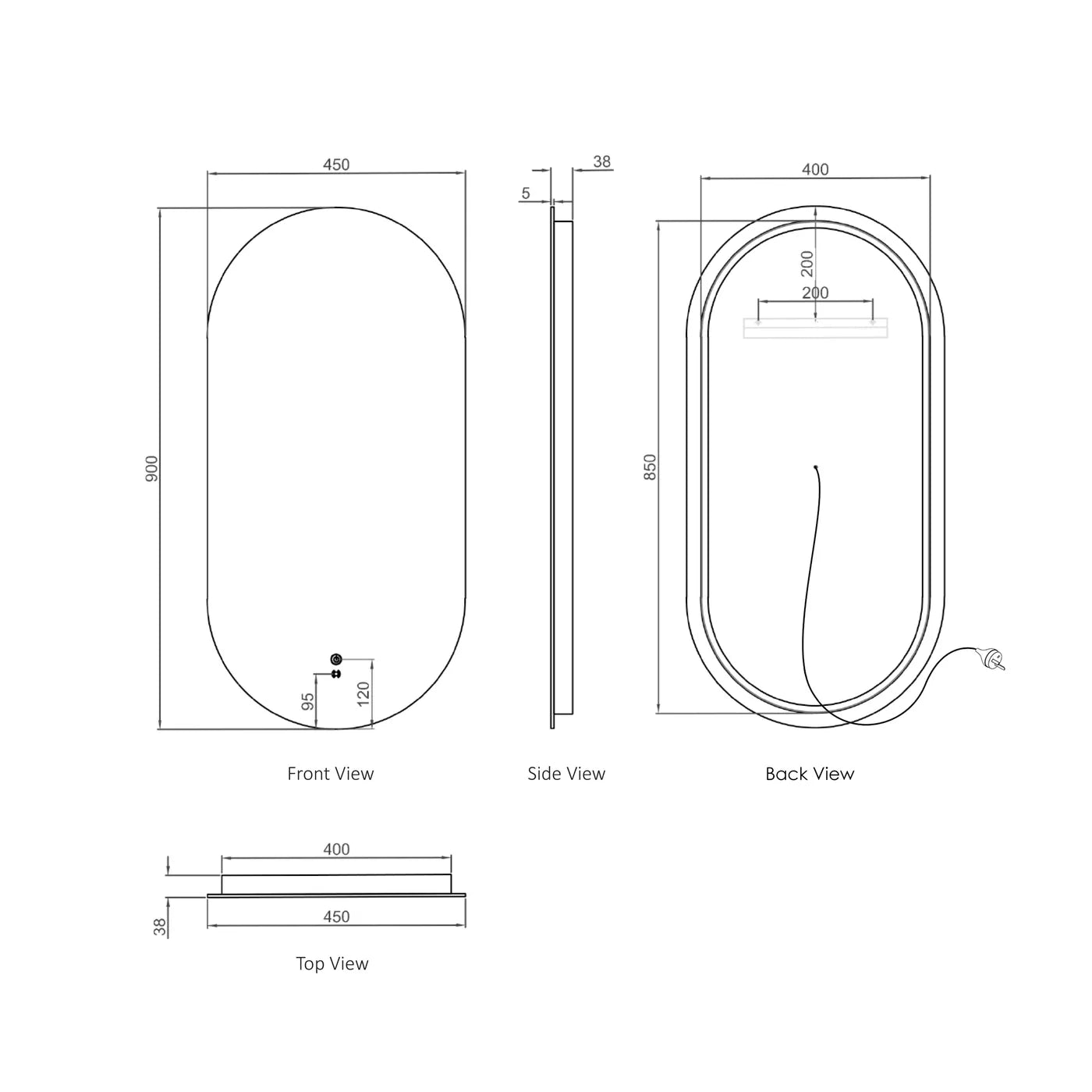 Noosa LED Mirror | Frameless - Otti | Tile Supplier Sydney