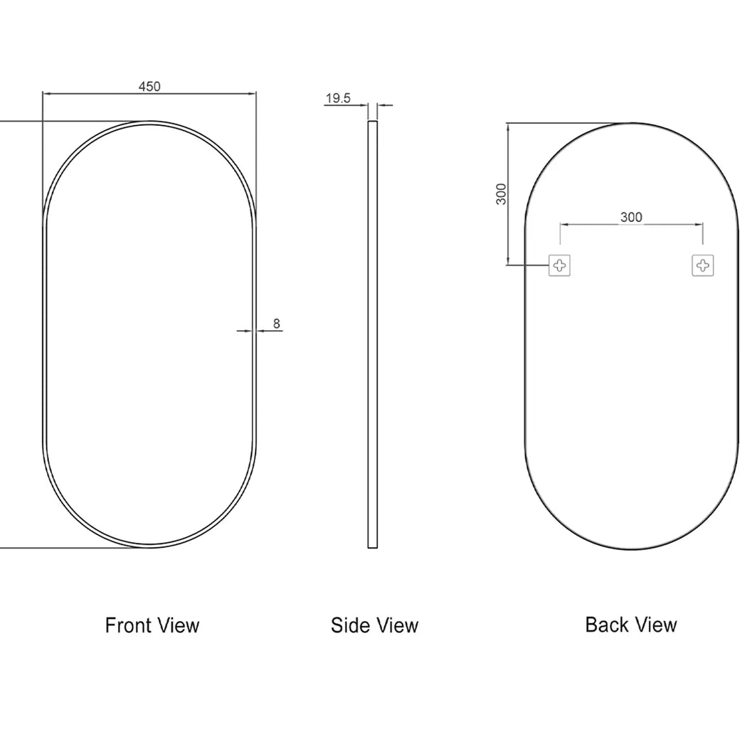 Noosa Framed Mirror | Black - Otti | Tile Supplier Sydney