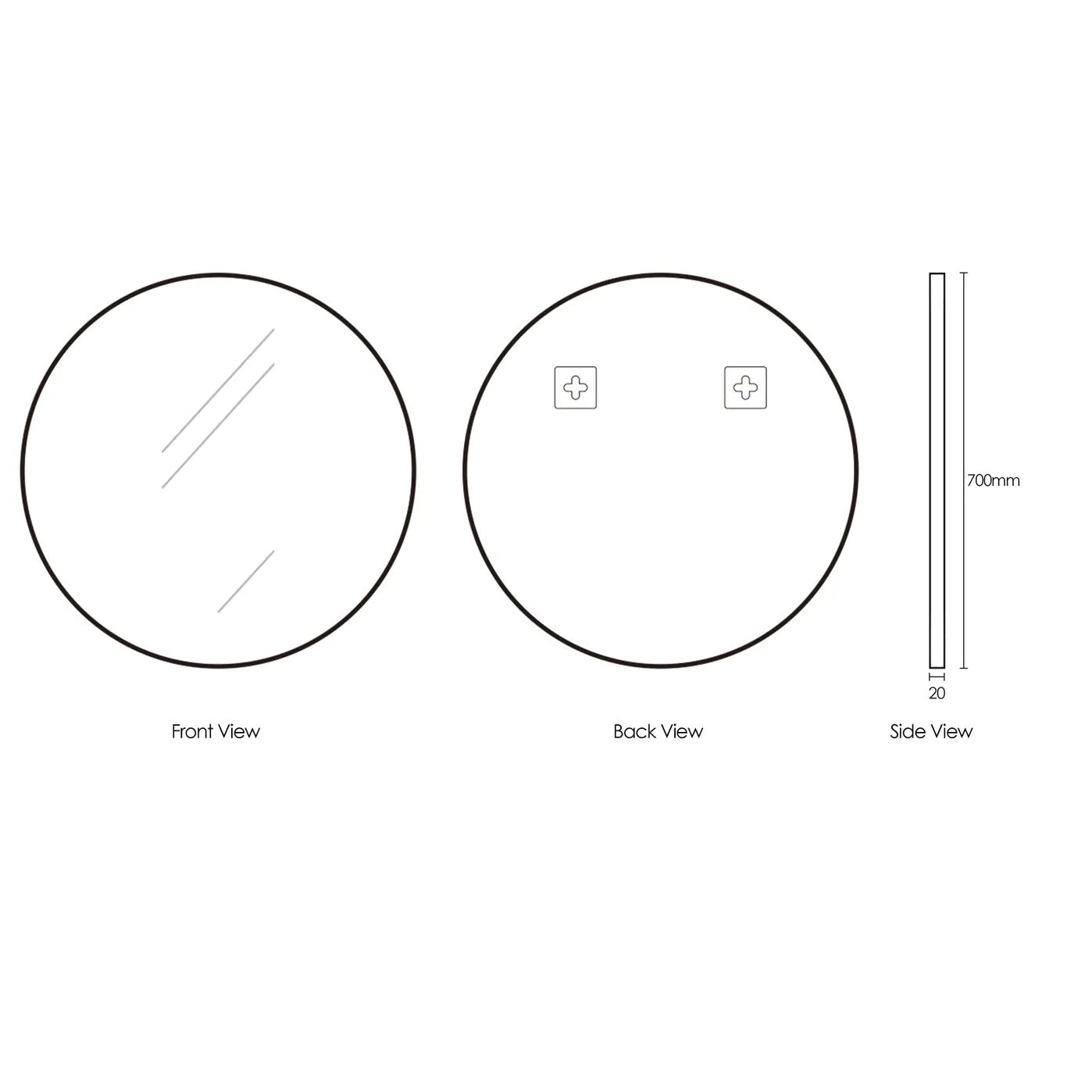 London Framed Mirror | White - Otti | Tile Supplier Sydney