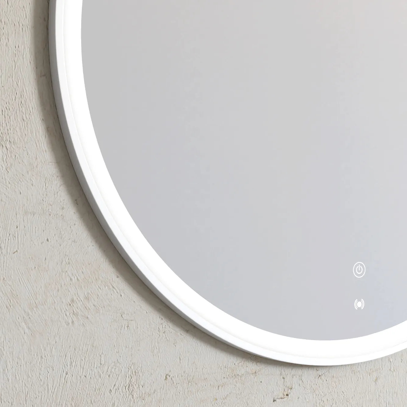 Bondi LED Mirror | White Metal Frame - Otti | Tile Supplier Sydney