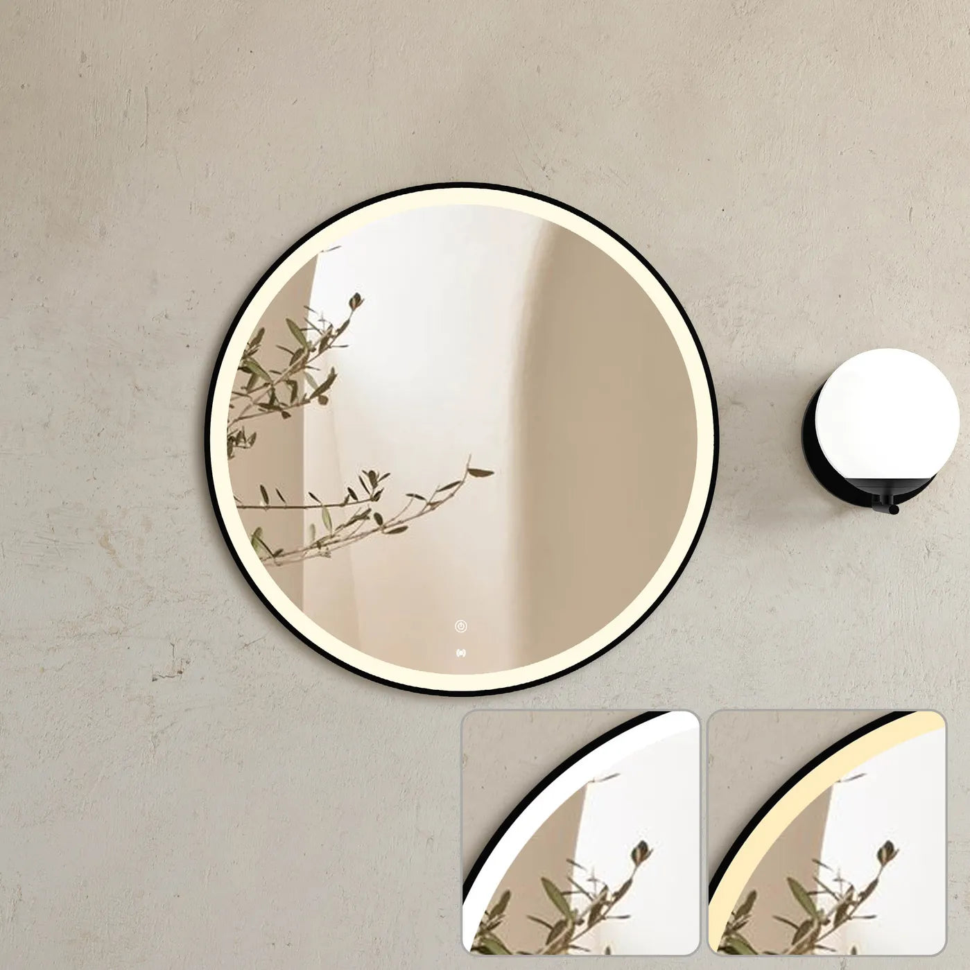 Bondi LED Mirror | Black Metal Frame - Otti | Tile Supplier Sydney