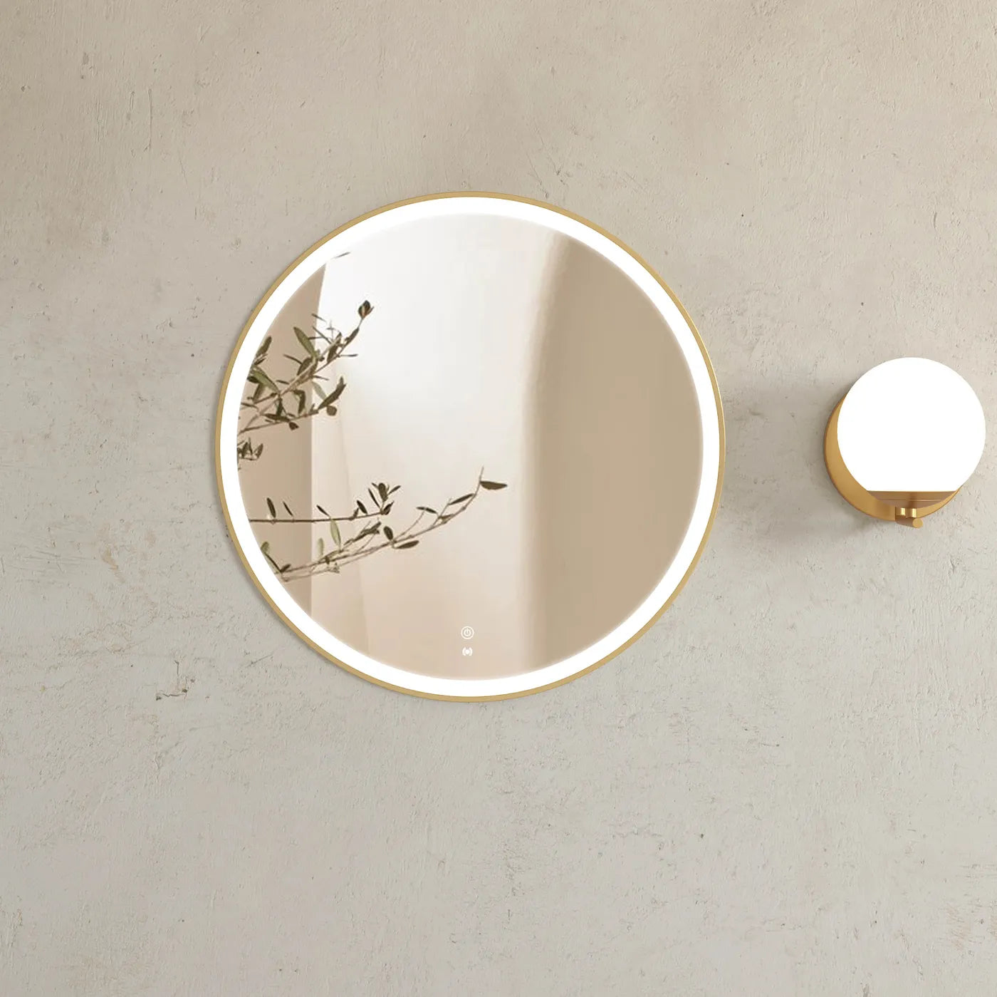 Bondi LED Mirror | Gold Metal Frame - Otti | Tile Supplier Sydney