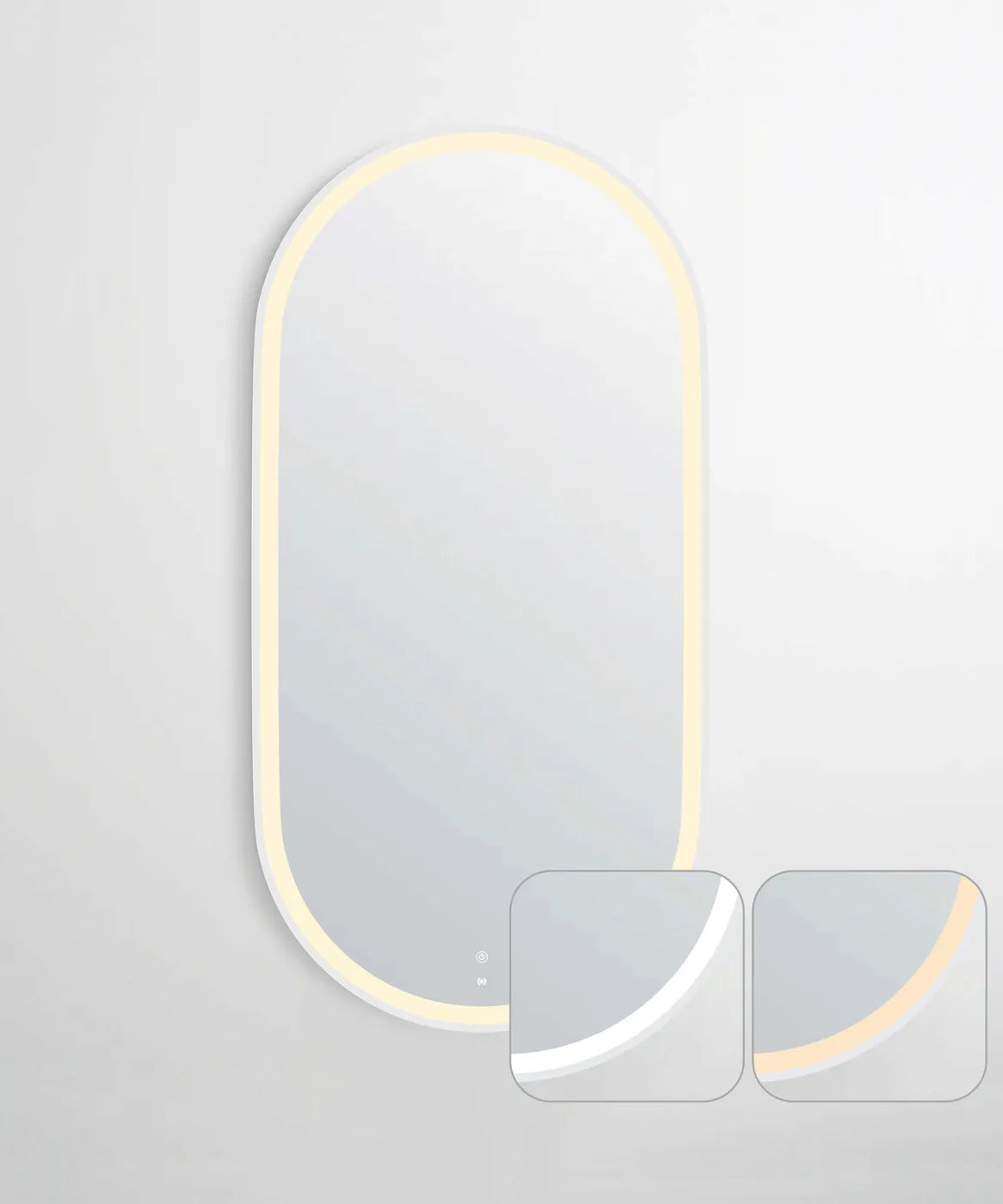 Noosa LED Mirror | White Metal Frame - Otti | Tile Supplier Sydney