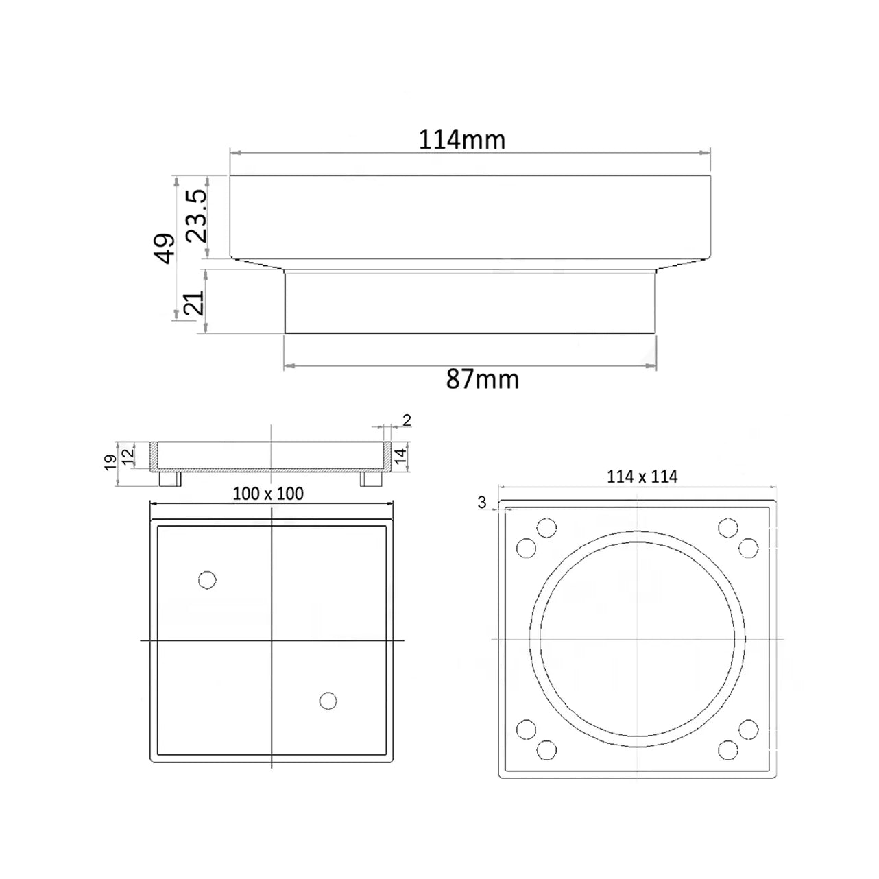 Square Tiles Waste | Matte Black - Otti | Tile Supplier Sydney