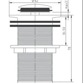 Pop Up Waste Non-overflow | Black - Otti | Tile Supplier Sydney