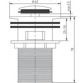 Pop Up Waste with Overflow | Chrome - Otti | Tile Supplier Sydney