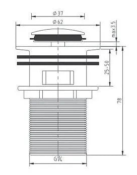 Pop Up Waste with Overflow | Chrome - Otti | Tile Supplier Sydney