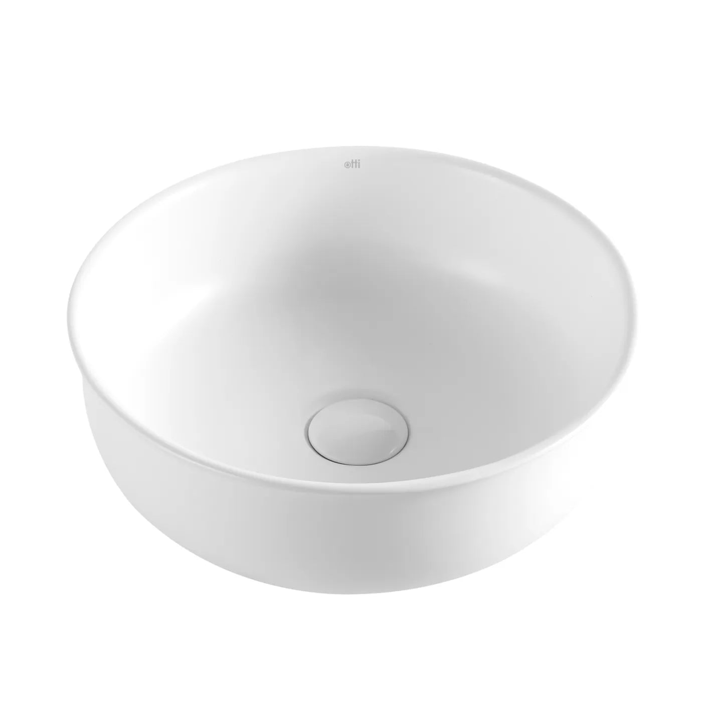 Bronte Above Counter Round Basin | Matte White - Otti | Tile Supplier Sydney