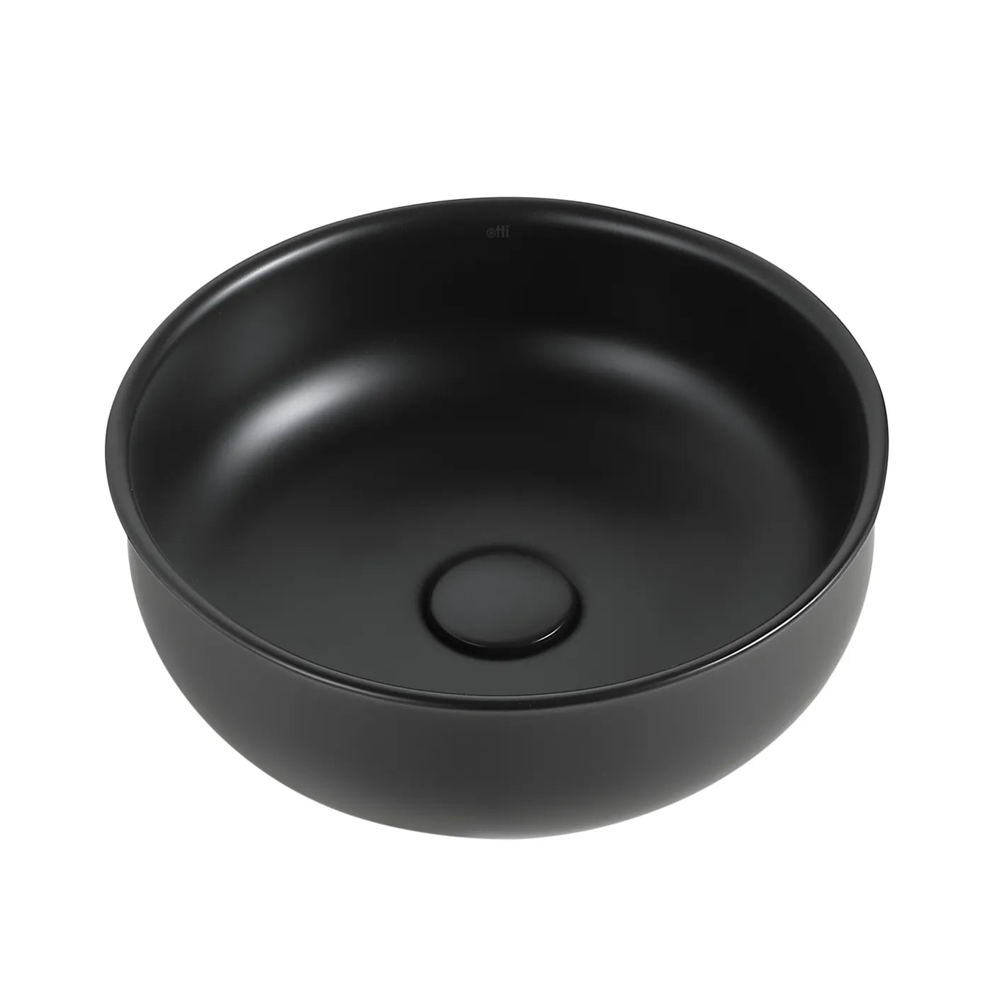 Bronte Above Counter Round Basin | Matte Black - Otti | Tile Supplier Sydney