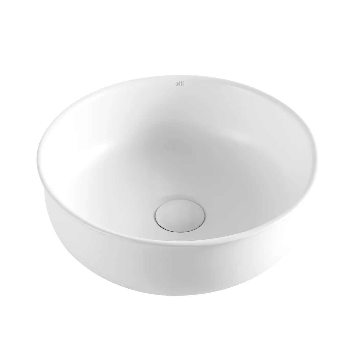 Bronte Above Counter Round Basin | Matte White - Otti | Tile Supplier Sydney