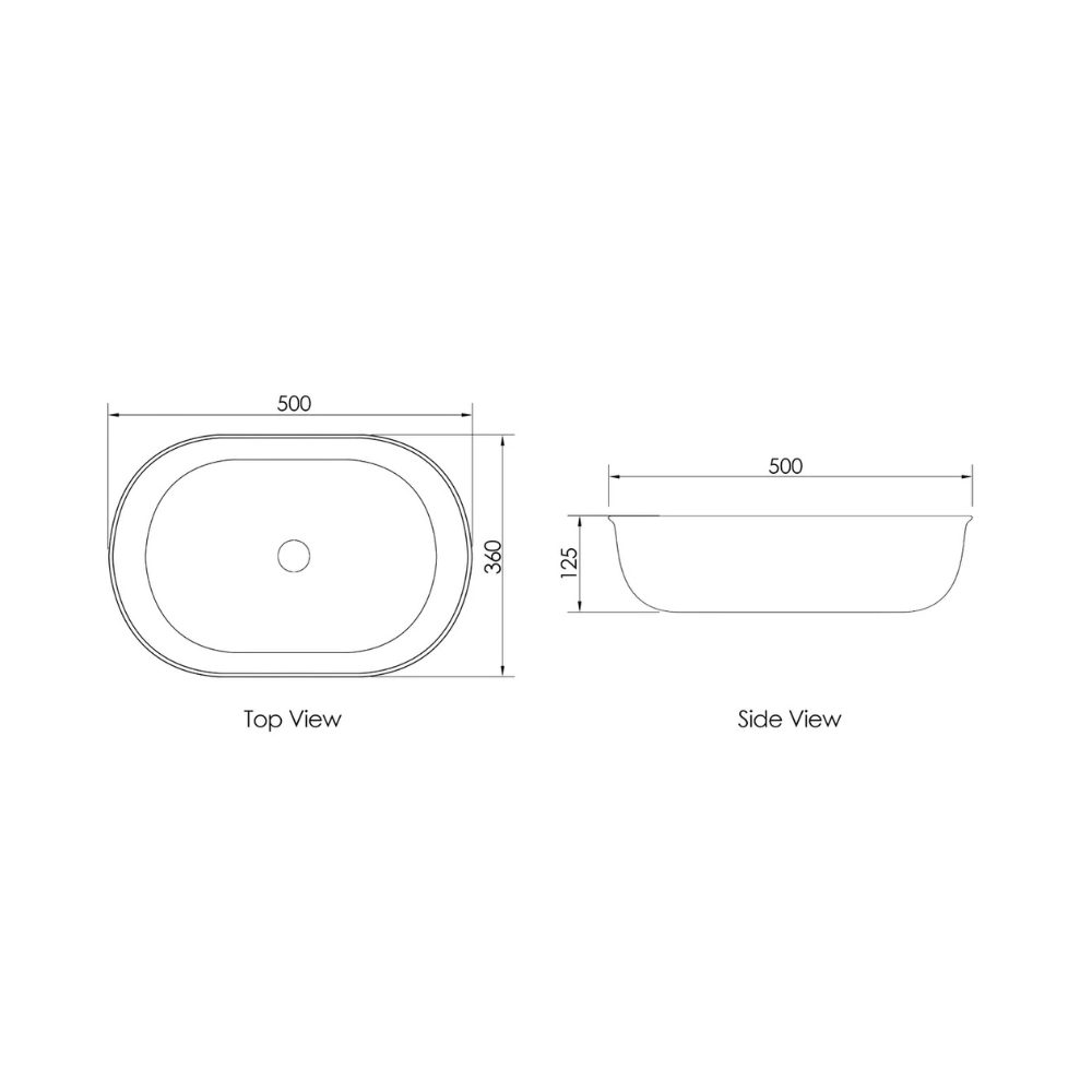 Bronte Above Counter Oval Basin | Carrara - Otti | Tile Supplier Sydney