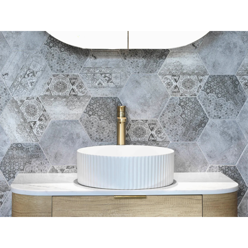 Marlo Above Counter Round Basin | Matte White - Otti | Tile Supplier Sydney