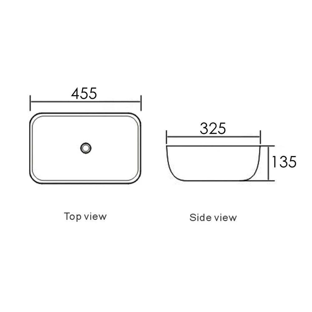 Artis O'96 Above Counter Oval Basin | Matte Black & Gloss White - Otti | Tile Supplier Sydney