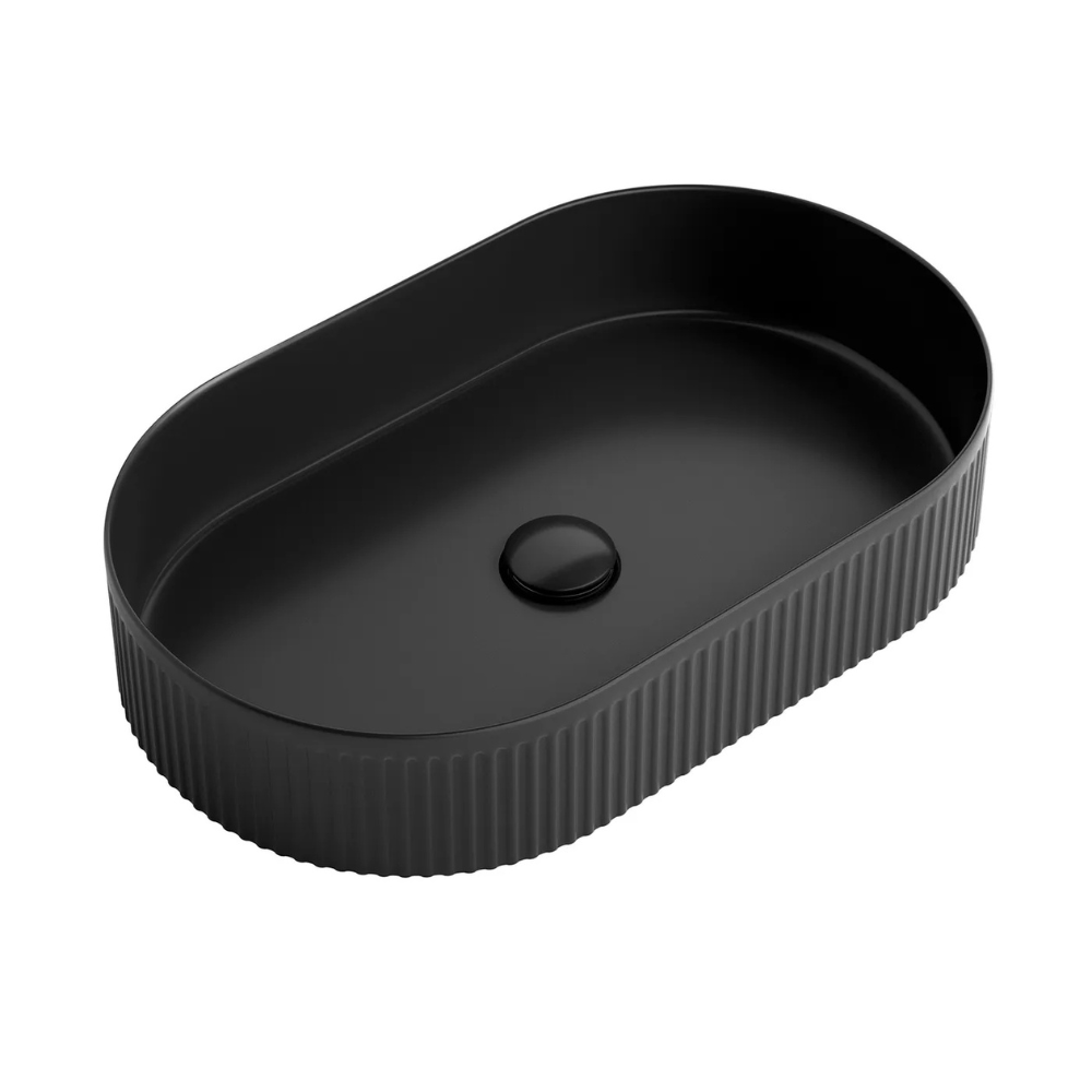 Kensington Above Counter Oval Basin | Matte Black - Otti | Tile Supplier Sydney