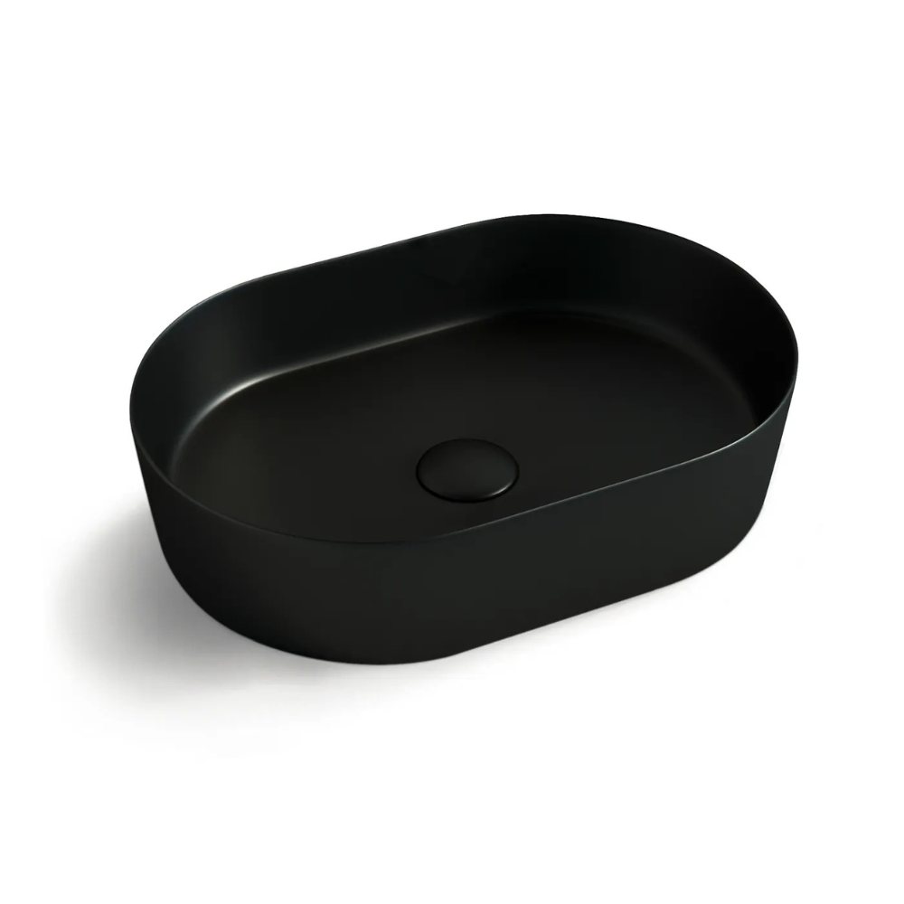 Quay Above Counter Oval Basin | Matte Black - Otti | Tile Supplier Sydney