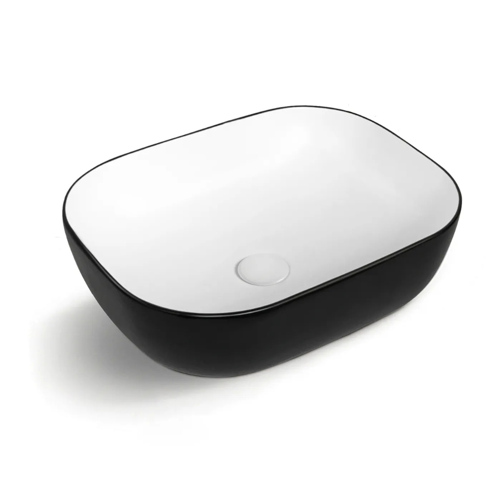 Artis Square Above Counter Oval Basin | Matte Black & Matte White - Otti | Tile Supplier Sydney