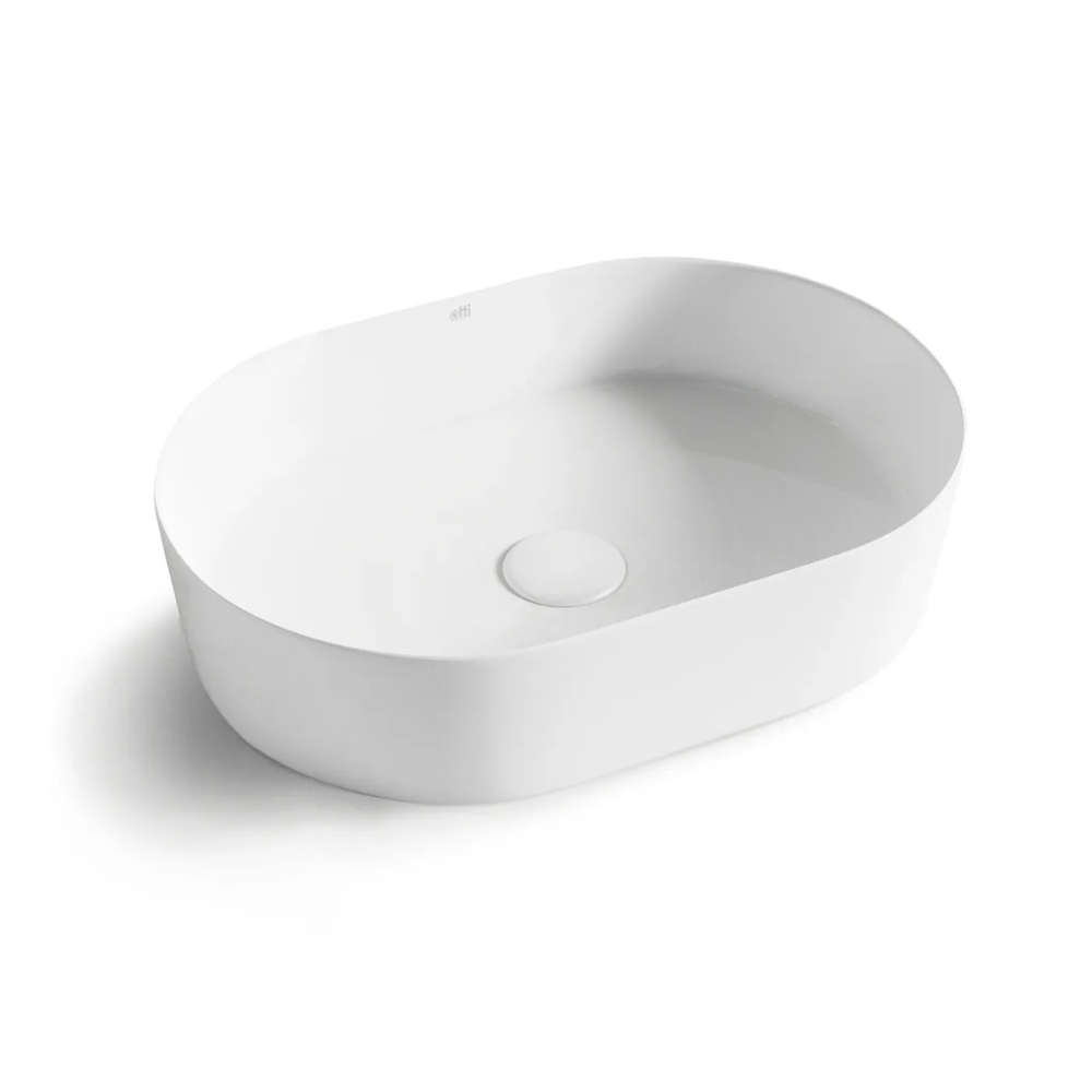 Quay Above Counter Oval Basin | Matte White - Otti | Tile Supplier Sydney