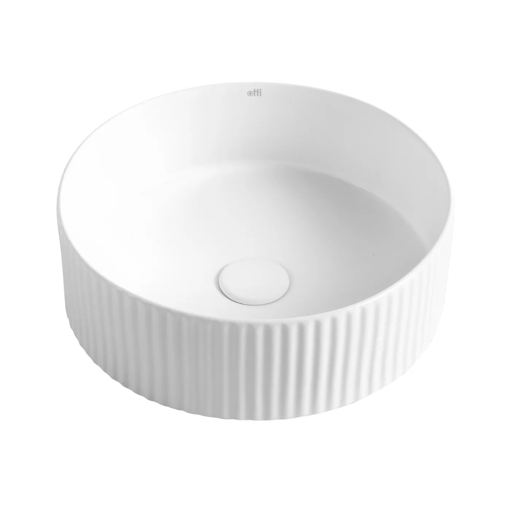Marlo Above Counter Round Basin | Matte White - Otti | Tile Supplier Sydney