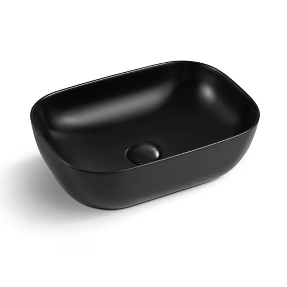 Artis O'96 Above Counter Oval Basin | Matte Black - Otti | Tile Supplier Sydney
