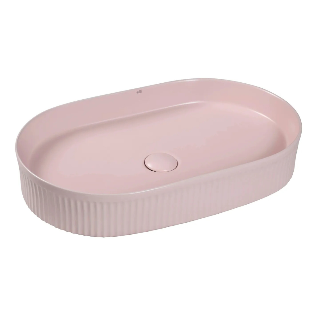Kensington Above Counter Oval Basin | Matte Pink - Otti | Tile Supplier Sydney