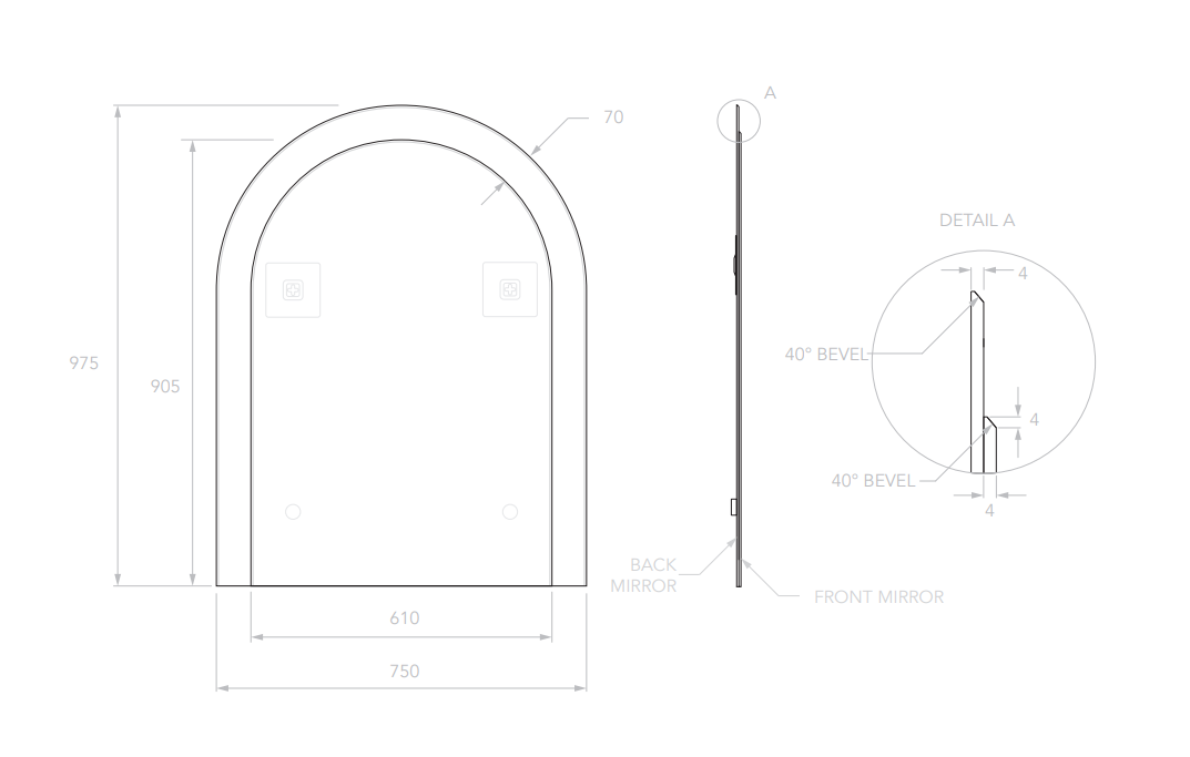 Arch Overlay Mirror - ADP | Tile Supplier Sydney
