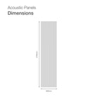 Acoustic panels dimensions drawing on a white background